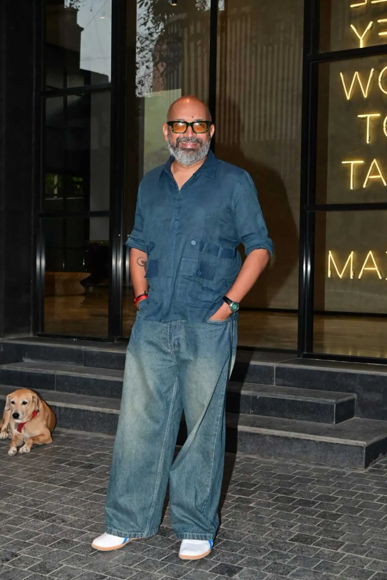 Suresh Triveni made a notable appearance at the screening, keeping his look sharp yet understated. 